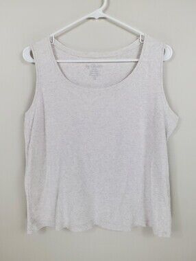 Chico's Size M Cream Sleeveless Tank Top